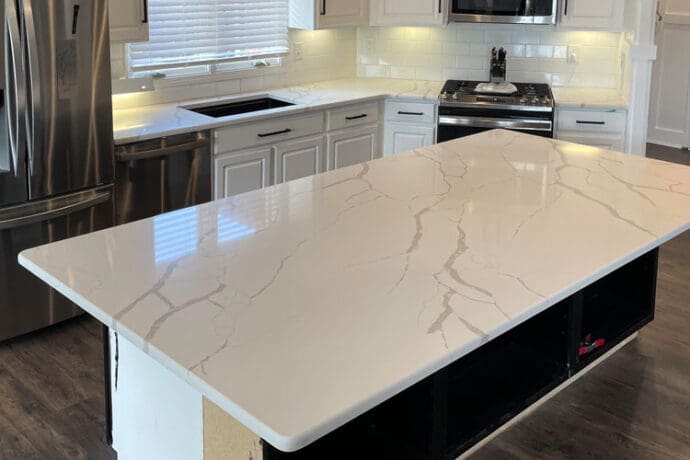 calacatta laza quartz countertop