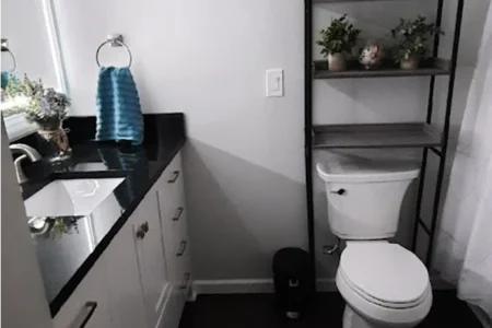 Completed bathroom remodel